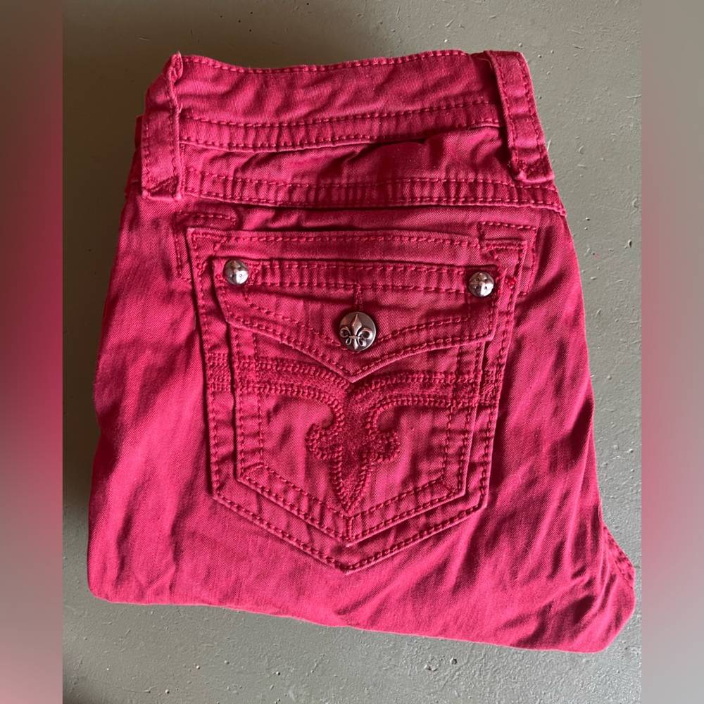 Rock Revival Maroon Holly Straight Pant